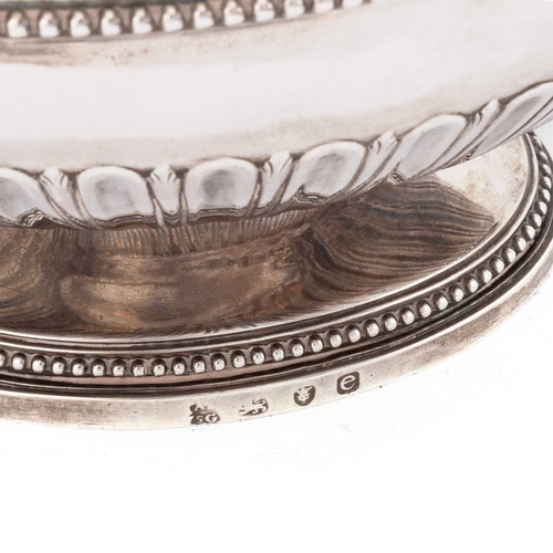 434 - A PAIR OF GEORGE III SILVER SAUCE TUREENS by Andrew Fogelberg & Stephen Gilbert, London 1780, ov... 