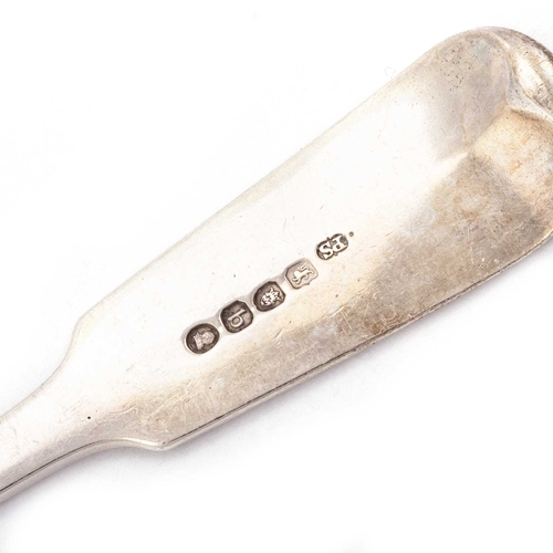 443 - A GEORGE III SILVER SPOON by Paul Storr, London 1817, Fiddle pattern. 22.4cm long, 2.9 troy ounces... 