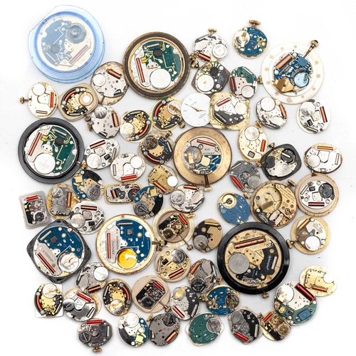 492 - A MIXED GROUP OF QUARTZ WATCH MOVEMENTS including Rotary, Zenith, Eterna, Bulova, Seiko, etc. (60)... 