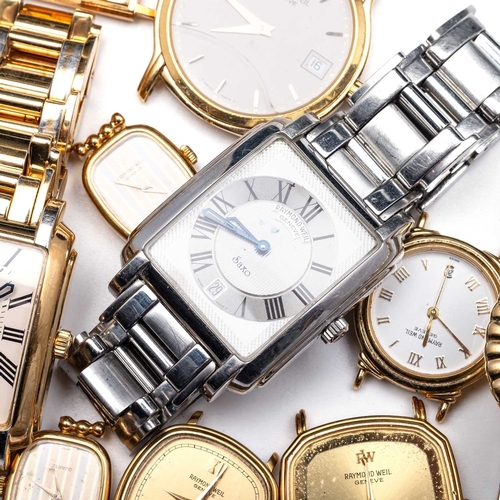 508 - A COLLECTION OF RAYMOND WEIL WRISTWATCHES including a Raymond Weil Saxo, 9910; a Raymond Weil Nabucc... 