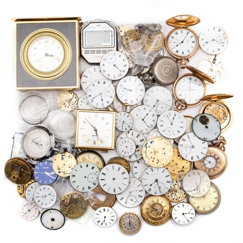 511 - A MIXED GROUP OF POCKET WATCHES AND WATCH MOVEMENTS including a military pocket watch; a Smiths stop... 