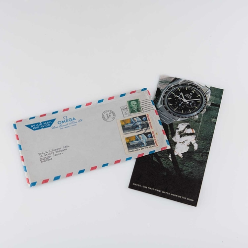 540 - A RARE OMEGA LETTER CONFIRMING THE APOLLO 15 MOON MISSION an Air Mail envelope postmarked July 26 19... 