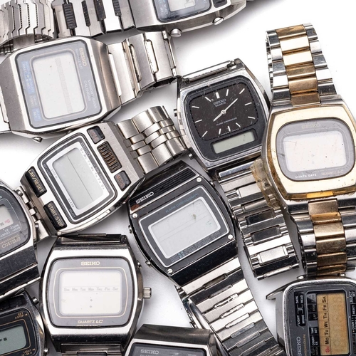 565 - A COLLECTION OF DIGITAL SEIKO WRISTWATCHES including a Seiko Quartz LC, A159-5019-G; a Seiko Alarm C... 