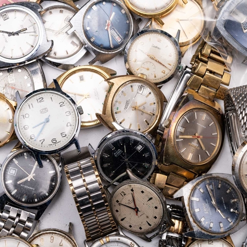 567 - A COLLECTION OF VINTAGE WRISTWATCHES various brands including Certina, Lucerne, Zodiac, Smiths, etc.... 