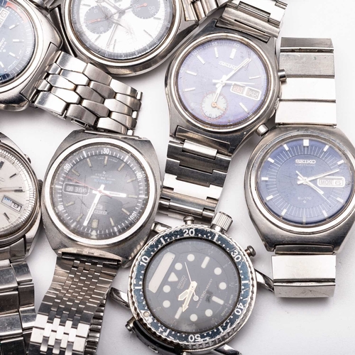 568 - A COLLECTION OF SEIKO WRISTWATCHES including a Seiko Chronograph Automatic, 6138-3000; a Seiko Chron... 