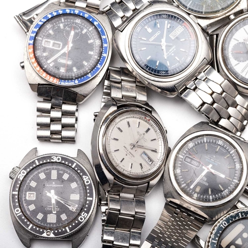 568 - A COLLECTION OF SEIKO WRISTWATCHES including a Seiko Chronograph Automatic, 6138-3000; a Seiko Chron... 