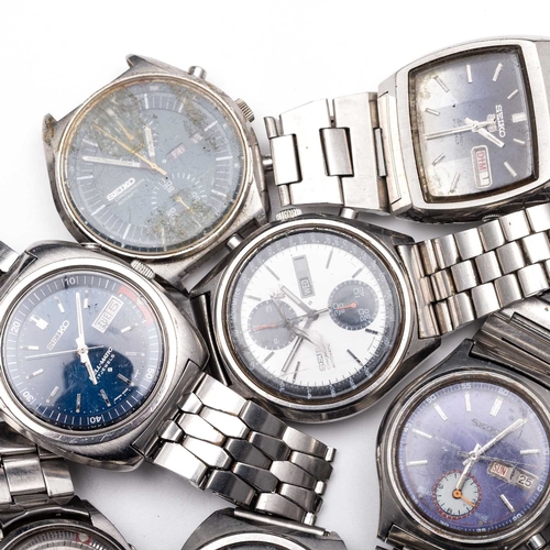 568 - A COLLECTION OF SEIKO WRISTWATCHES including a Seiko Chronograph Automatic, 6138-3000; a Seiko Chron... 