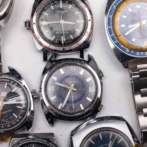 569 - A COLLECTION OF VINTAGE WRISTWATCHES including an Indus Automatic Chronograph, 5500; a Sorna Chrono ... 