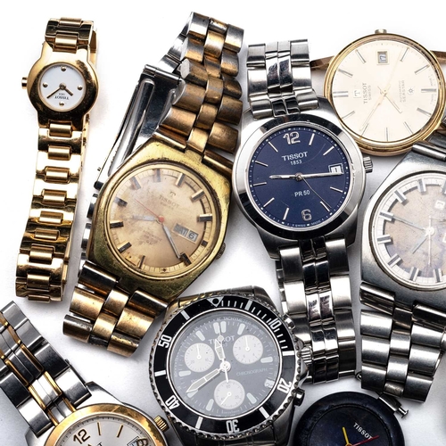 571 - A COLLECTION OF TISSOT WRISTWATCHES including a Tissot Swiss Automatic PR 516 GL; a Tissot Chronogra... 