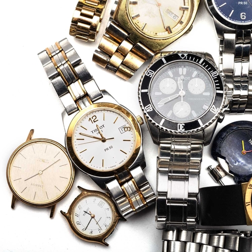 571 - A COLLECTION OF TISSOT WRISTWATCHES including a Tissot Swiss Automatic PR 516 GL; a Tissot Chronogra... 