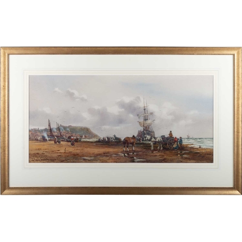 665 - ‡ GEORGE HAMILTON CONSTANTINE (1878-1967) RUN ASHORE, SCARBOROUGH Signed and titled
Watercolour(31cm... 