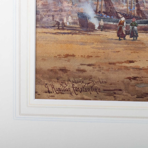 665 - ‡ GEORGE HAMILTON CONSTANTINE (1878-1967) RUN ASHORE, SCARBOROUGH Signed and titled
Watercolour(31cm... 