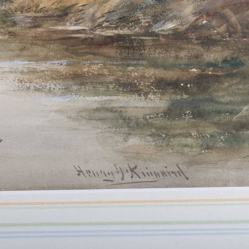 666 - ‡ HENRY JOHN KINNAIRD (1861-1929) THAMES AT COOKHAM Signed and titled
Watercolour(34cm x 51cm)... 