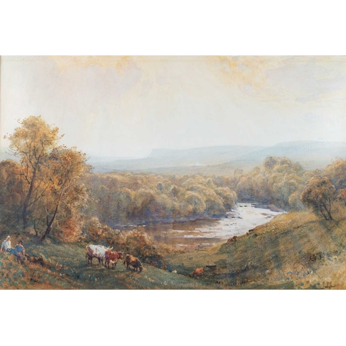 671 - ROBERT THORNE WAITE RWS (1842-1935) RIVER LANDSCAPE Signed
Watercolour heightened with white(34cm x ... 