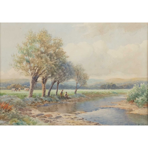 672 - JOHN BATES NOEL (1870-1927) PAIR OF RIVER LANDSCAPES Signed
Watercolours
 (24cm x 34.5cm)Qty: (2)... 