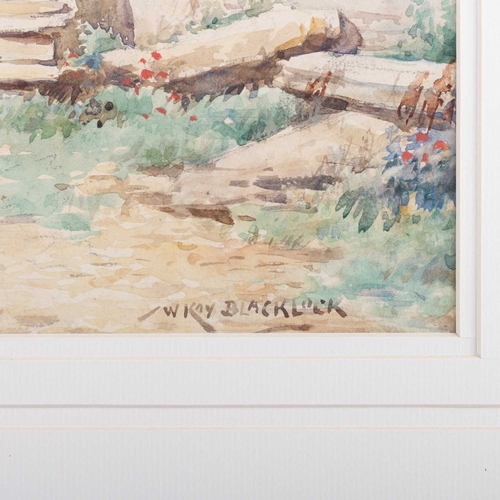 678 - WILLIAM KAY BLACKLOCK (1872-1924) OUTSIDE THE FARMHOUSE Signed
Watercolour
Unframed (mounted)(35cm x... 