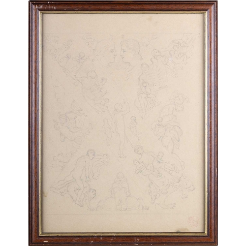 691 - 19TH CENTURY FRENCH SCHOOL MURAL DESIGN Pencil
Estate stamp lower right(32cm x 24cm)... 