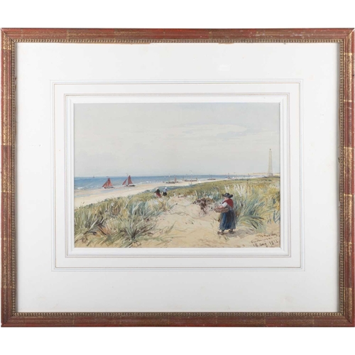 694 - THOMAS BUSH HARDY RBA (1842-1897) SCHEVENINGEN Signed, titled and dated 1873
Watercolour(24cm x 34cm... 