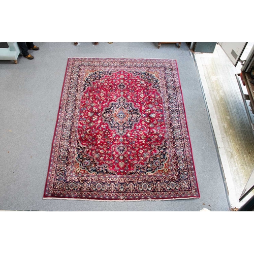 715 - A PERSIAN KASHAN CARPET 345cm by 250cm