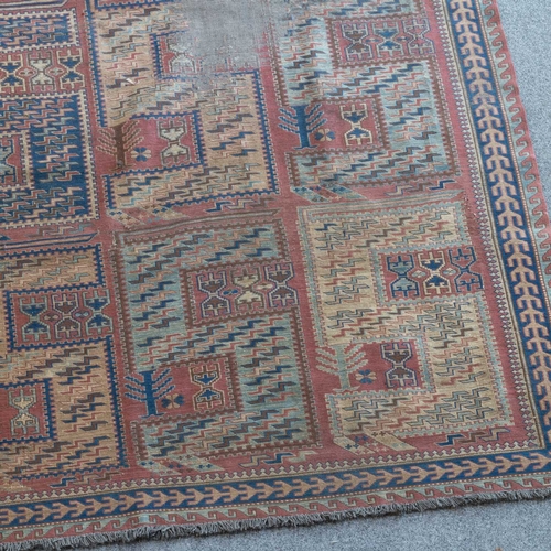 717 - AN AFGHAN SOUMAK KILIM CARPET 302cm by 224cm