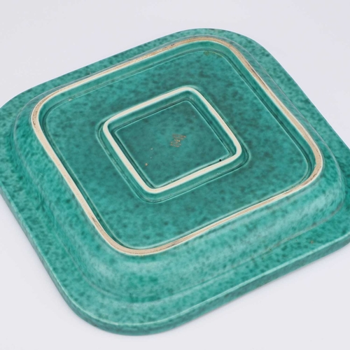 30 - WILHELM KÃGE (SWEDISH, 1889-1960) FOR GUSTAVSBERG, AN 'ARGENTA' DISH, CIRCA 1940S of square form wi... 