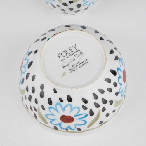 125 - ANGELICA BELL FOR FOLEY, A FLORAL DECORATED CREAM JUG AND SUGAR BOWL made for the 1934 Art in Indust... 