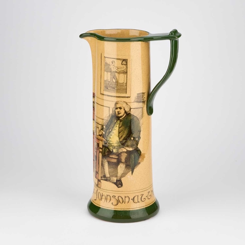 136 - A ROYAL DOULTON SERIES WARE EWER, ''DOCTOR JOHNSON AT THE CHESHIRE CHEESE' printed factory mark. 38c... 