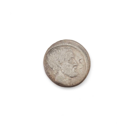 20 - ANCIENT ROMAN REPUBLIC, Q. CAEPIO BRUTUS (54 B.C.), A SILVER DENARIUS Rome mint. 17mm, 2.3g