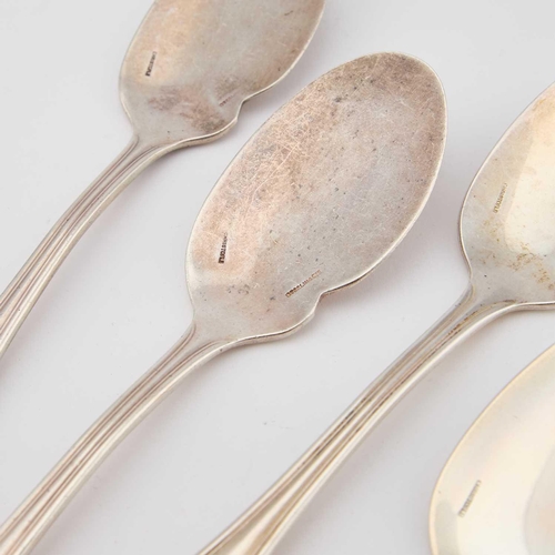 265 - A SET OF FOUR CHRISTOFLE STERLING SILVER ICE CREAM SPOONS signed CHRISTOFLE STERLING and with import... 