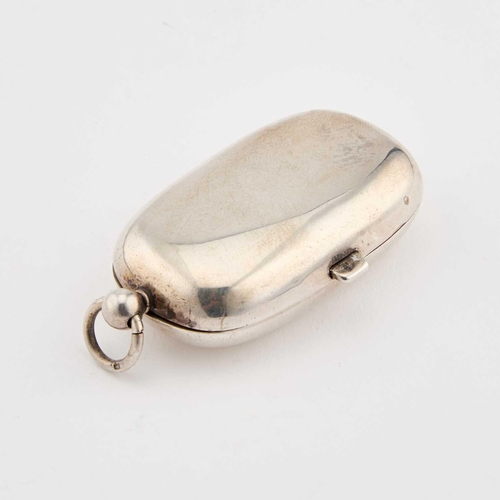 281 - AN 18TH CENTURY FRENCH SILVER SNUFF OR COUNTERS BOX unmarked, c.1780, cylindrical with a pull-off co... 