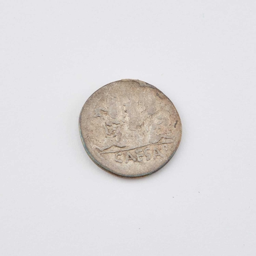 30 - ANCIENT ROMAN, JULIUS CAESAR, (CIRCA 46-45 B.C.), A SILVER DENARIUS Spain mint. 19mm, 3.1 grams... 