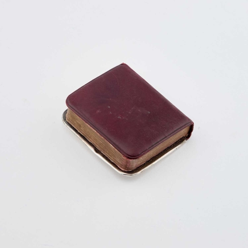 352 - AN EDWARDIAN SILVER-MOUNTED MINIATURE PRAYER BOOK by William Comyns & Sons, London 1903. 6cm by ... 