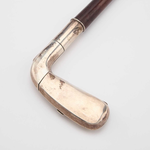 429 - A RARE LATE VICTORIAN SILVER NOVELTY VESTA CASE WALKING CANE SUNDAY STICK unmarked, in the form of a... 