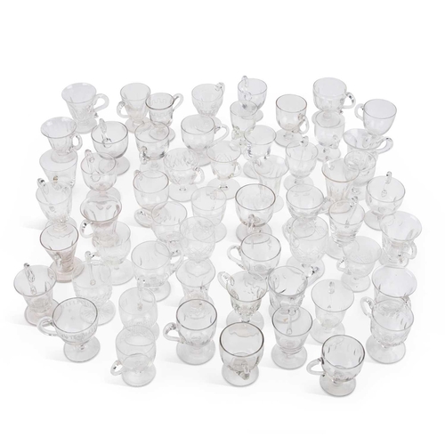 43 - A LARGE COLLECTION OF VICTORIAN AND LATER GLASS CUSTARD CUPS (Qty) Various sizes
