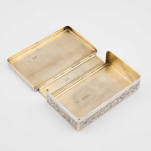 435 - A CASED VICTORIAN SILVER CHILD'S SANDWICH BOX WITH KNIFE AND FORK the box by Thomas Whitehouse, Lond... 