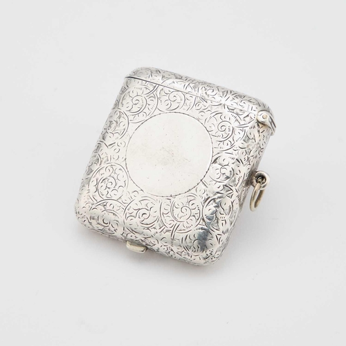 460 - A VICTORIAN SILVER COMBINATION VESTA AND SOVEREIGN CASE by Cornelius Desormeaux Saunders & James... 