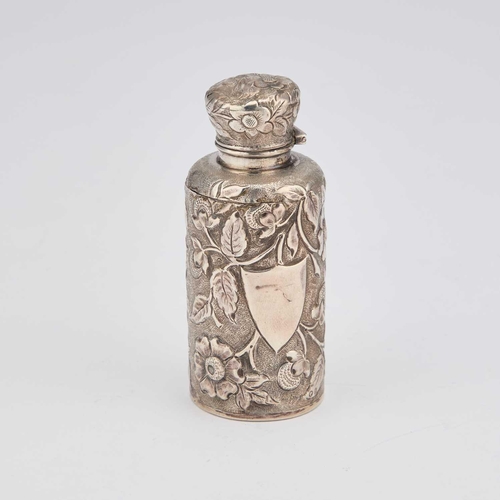 464 - A VICTORIAN SILVER SCENT BOTTLE by Arthur Willmore Pennington, Birmingham, probably 1887, the hinged... 