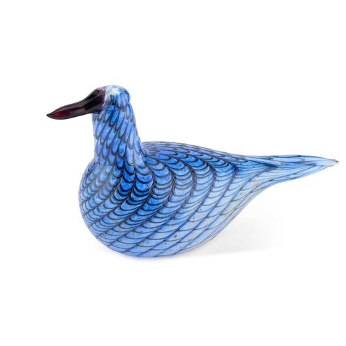 64 - AN IITTALA GLASS MODEL OF A RUSEE GREBE, DESIGNED BY OIVA TOIKKA boxed. 30cm long