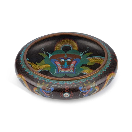 750 - A CHINESE CLOISONNÉ ENAMEL 'DRAGON' BOWL early 20th Century, circular. 30.5cm diameter