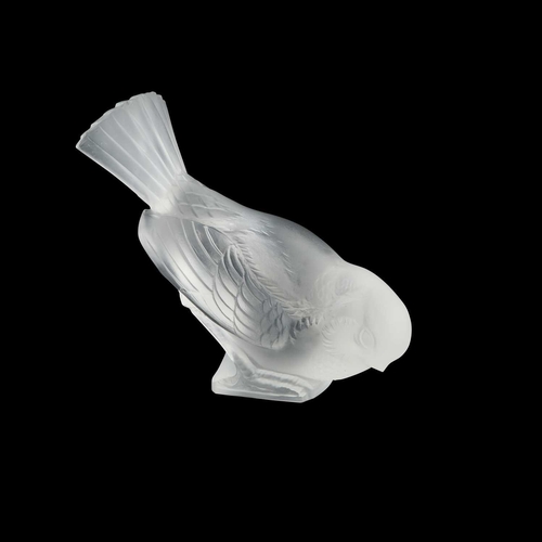 80 - RENÉ LALIQUE (FRENCH, 1860-1945), A 'MOINEAU' PAPERWEIGHT, DESIGNED 1925 frosted glass, stencilled R... 