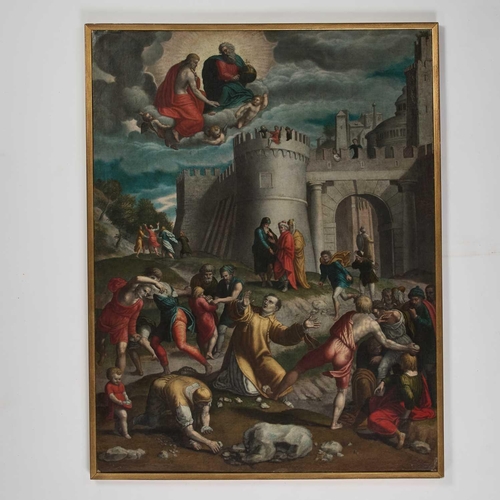 960 - AFTER FRANCESCO GIAMBATTISTA DA PONTE (18TH CENTURY) THE STONING OF SAINT STEPHEN Oil on canvas(125c... 