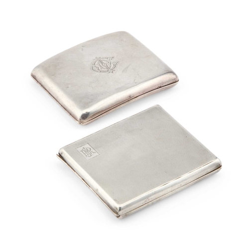 144 - TWO SILVER CIGARETTE CASES comprising the first by William Neale & Son Ltd, Birmingham 1927, of ... 