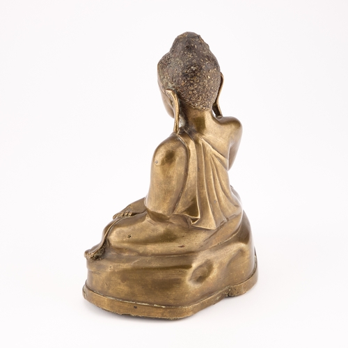 151 - A CHINESE BRONZE FIGURE OF BUDDHA 22cm high