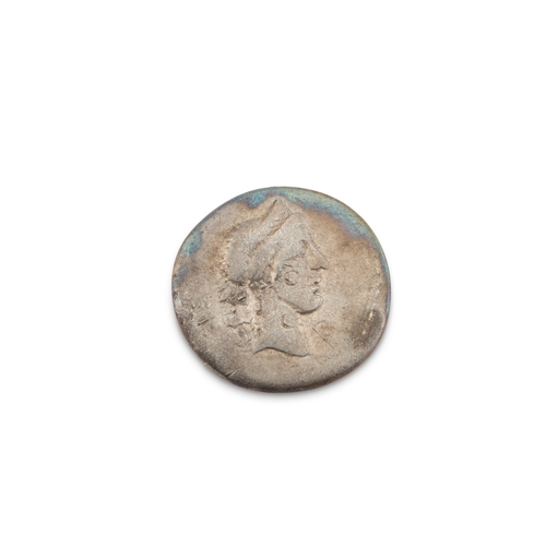 20 - ANCIENT ROMAN, JULIUS CAESAR, (CIRCA 46-45 B.C.), A SILVER DENARIUS Spain mint. 19mm, 3.1 grams... 