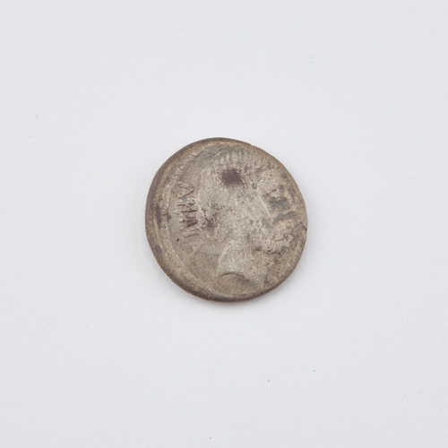 21 - ANCIENT ROMAN REPUBLIC, Q. CAEPIO BRUTUS (54 B.C.), A SILVER DENARIUS Rome mint. 17mm, 2.3g