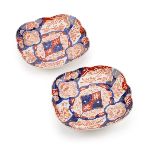 99 - A PAIR OF JAPANESE IMARI DISHES, LATE 19TH CENTURY (2) 22cm by 21cm
