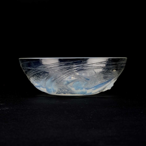 36 - RENÉ LALIQUE (FRENCH, 1860-1945), 'ONDINES', A BOWL, DESIGNED 1921 opalescent glass, moulded R. LALI... 