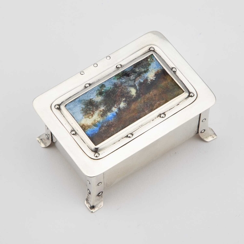 367 - ATTRIBUTED TO CHARLES FLEETWOOD VARLEY (1863-1942) FOR THE GUILD OF HANDICRAFT, A FINE SILVER AND EN... 