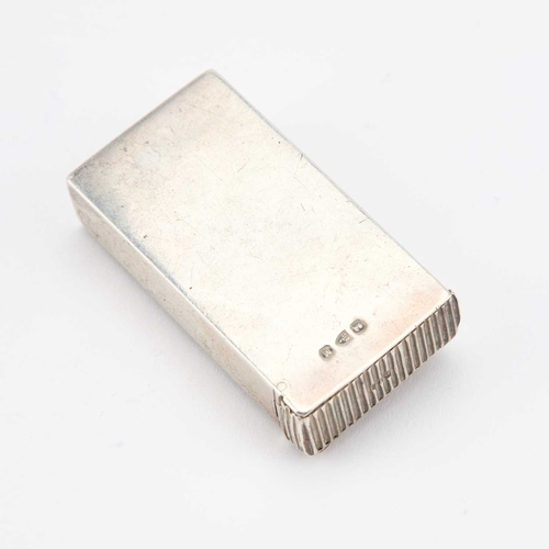 389 - A VICTORIAN SILVER 'HORSE RACING' VESTA CASE maker's mark rubbed, Chester 1895, rectangular, chased ... 