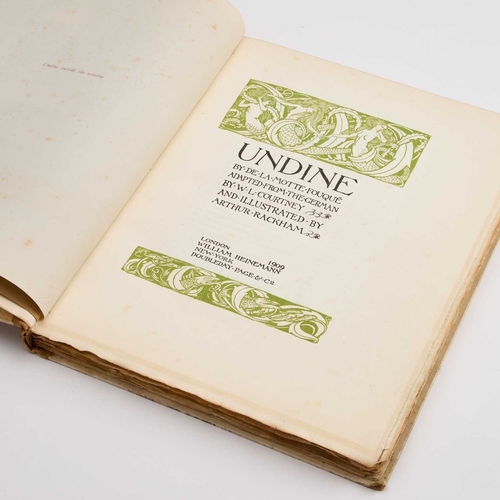 4 - RACKHAM (ARTHUR, ILLUSTRATOR), UNDINE signed limited edition, pub. London, William Heinemann, 1909, ... 